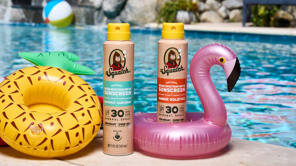 Lifestyle photo featuring a Dr. Squatch product